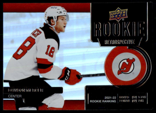 Hokejová karta Dawson Mercer UD S1 2022-23 Rookie Retrospective č. RR-5
