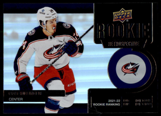 Hokejová karta Cole Sillinger UD S1 2022-23 Rookie Retrospective č. RR-7