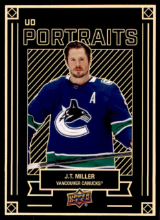 Hokejová karta J.T. Miller UD S1 2022-23 UD Portraits č. P-18