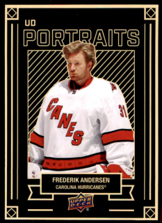 Hokejová karta Frederik Andersen UD S1 2022-23 UD Portraits č. P-1