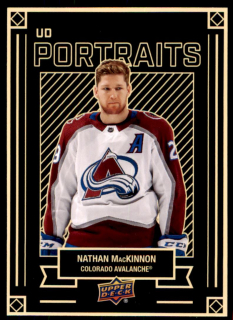Hokejová karta Nathan MacKinnon UD S1 2022-23 UD Portraits č. P-25
