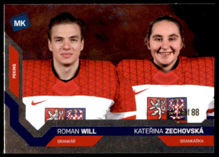 Hokejová karta Will / Zechovská Moje kartičky 2022 paralelní /88 č. 78
