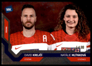 Hokejová karta Krejčí / Mlýnková Moje kartičky 2022 paralelní /88 č. 91