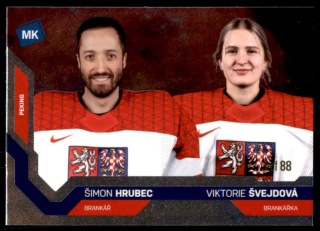 Hokejová karta Hrubec / Švejdová Moje kartičky 2022 paralelní /88 č. 77