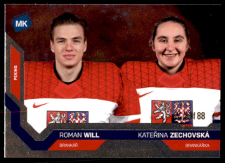 Hokejová karta Will / Zechovská Moje kartičky 2022 paralelní /88 č. 78