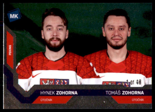Hokejová karta H. Zohorna / T. Zohorna Moje kartičky 2022 paralelní /48 č. 99
