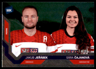 Hokejová karta Jeřábek / Čajanová Moje kartičky 2022 paralelní /46 č. 79