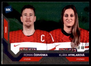 Hokejová karta Červenka / Hymlarová Moje kartičky 2022 paralelní /48 č. 87