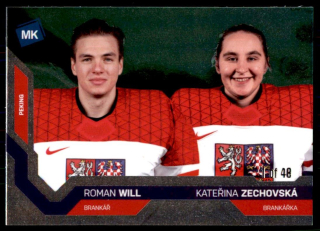 Hokejová karta Will / Zechovská Moje kartičky 2022 paralelní /48 č. 78