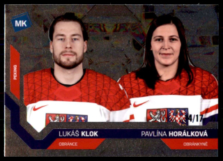 Hokejová karta Klok / Horálková Moje kartičky 2022 paralelní /17 č. 80
