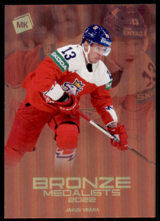 Hokejová karta Jakub Vrána Moje kartičky 2022 Bronze Medalists č. BM-22