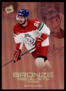 Hokejová karta Tomáš Kundrátek Moje kartičky 2022 Bronze Medalists č. BM-7