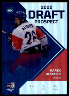 Hokejová karta Marek Alscher Moje kartičky 2022 Draft Prospect č. DP-5