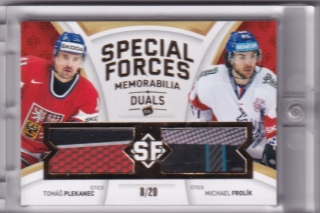 Hokejová karta Plekanec / Frolík Moje kartičky 2022 Special Forces Duals /20
