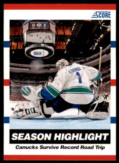 Hokejová karta Roberto Luongo Panini Score 2010-11 Season Highlight č. 14