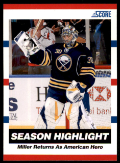 Hokejová karta Ryan Miller Panini Score 2010-11 Season Highlight č. 15