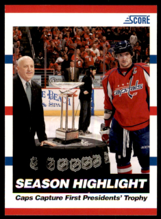 Hokejová karta Alex Ovechkin Panini Score 2010-11 Season Highlight č. 20