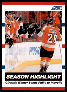 Hokejová karta Claude Giroux Panini Score 2010-11 Season Highlight č. 22