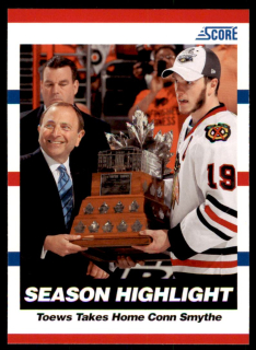 Hokejová karta Jonathan Toews Panini Score 2010-11 Season Highlight č. 32
