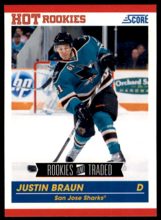 Hokejová karta Justin Braun Panini Score 2010-11 Hot Rookies č. 594