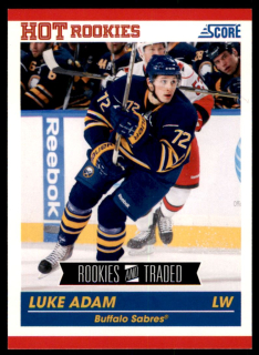 Hokejová karta Luke Adam Panini Score 2010-11 Hot Rookies č. 605