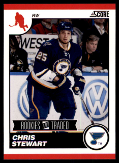 Hokejová karta Chris Stewart Panini Score 2010-11Rookie and Traded řadová č. 572