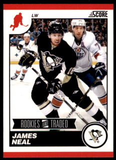 Hokejová karta James Neal Panini Score 2010-11Rookie and Traded řadová č. 585