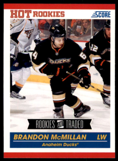 Hokejová karta Brandon McMillan Panini Score 2010-11 Hot Rookies č. 634
