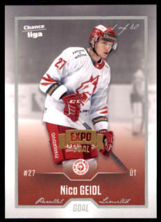 Hokejová karta Nico Geidl Goal 2022-23 Expo Silver 1 of 60 č. 138