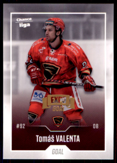 Hokejová karta Tomáš Valenta Goal 2022-23 Expo řadová č. 50