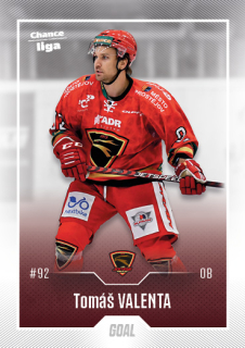 Hokejová karta Tomáš Valenta Goal S1 2022-23 řadová č. 50