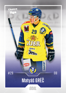 Hokejová karta Matyáš Gréč Goal S1 2022-23 řadová č. 90