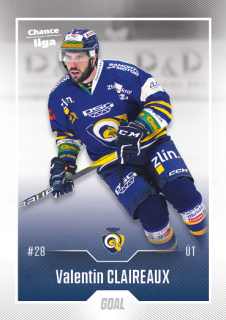 Hokejová karta Valentin Claireaux Goal S1 2022-23 řadová č. 196