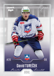Hokejová karta David Tureček Goal S1 2022-23 Silver 1 of 60 č. 76