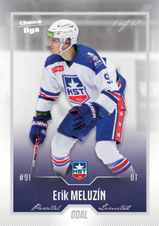 Hokejová karta Erik Meluzín Goal S1 2022-23 Silver 1 of 60 č. 86