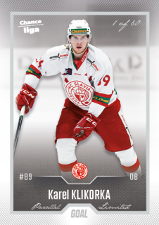 Hokejová karta Karel Klikorka Goal S1 2022-23 Silver 1 of 60 č. 105