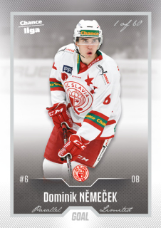 Hokejová karta Dominik Němeček Goal S1 2022-23 Silver 1 of 60 č. 102
