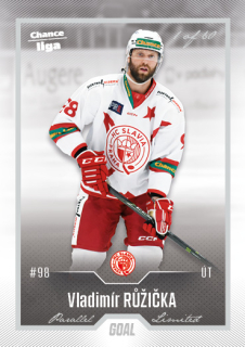 Hokejová karta Vladimír Růžička Goal S1 2022-23 Silver 1 of 60 č. 114