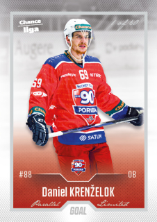 Hokejová karta Daniel Krenželok Goal S1 2022-23 Silver 1 of 60 č. 163