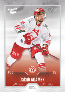 Hokejová karta Jakub Adámek Goal S1 2022-23 Silver 1 of 60 č. 134