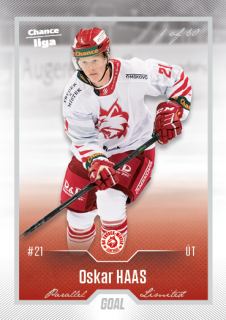 Hokejová karta Oskar Haas Goal S1 2022-23 Silver 1 of 60 č. 137
