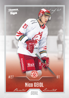 Hokejová karta Nico Geidl Goal S1 2022-23 Silver 1 of 60 č. 138
