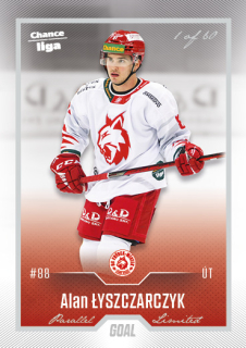 Hokejová karta Alan Lyszcarczyk Goal S1 2022-23 Silver 1 of 60 č. 141