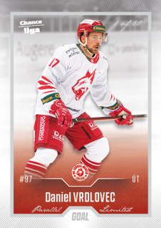 Hokejová karta Daniel Vrdlovec Goal S1 2022-23 Silver 1 of 60 č. 142