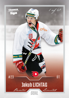 Hokejová karta Jakub Lichtag Goal S1 2022-23 Silver 1 of 60 č. 154