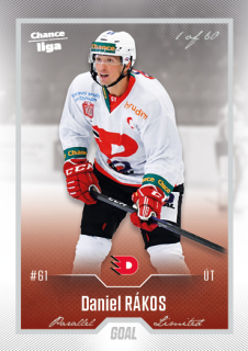 Hokejová karta Daniel Rákos Goal S1 2022-23 Silver 1 of 60 č. 155