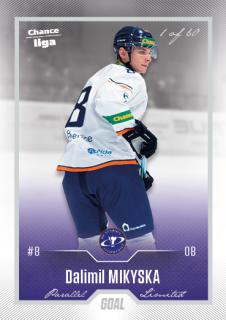 Hokejová karta Dalimil Mikyska Goal S1 2022-23 Silver 1 of 60 č. 62
