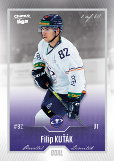 Hokejová karta Filip Kuťák Goal S1 2022-23 Silver 1 of 60 č. 71