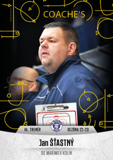 Hokejová karta Jan Šťastný Goal S1 2022-23 Coache's č. 14