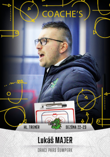Hokejová karta Lukáš Majer Goal S1 2022-23 Coache's č. 21